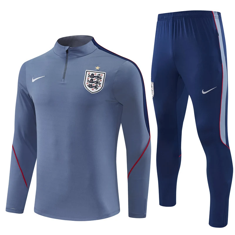 2026-27 England Grey Half-Zip Training Jersey view 18