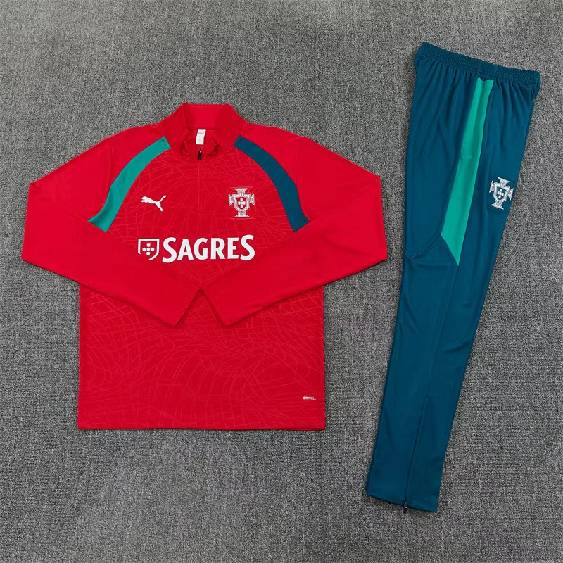 2026-27 Portugal Red Half-Zip Training Jersey view 10