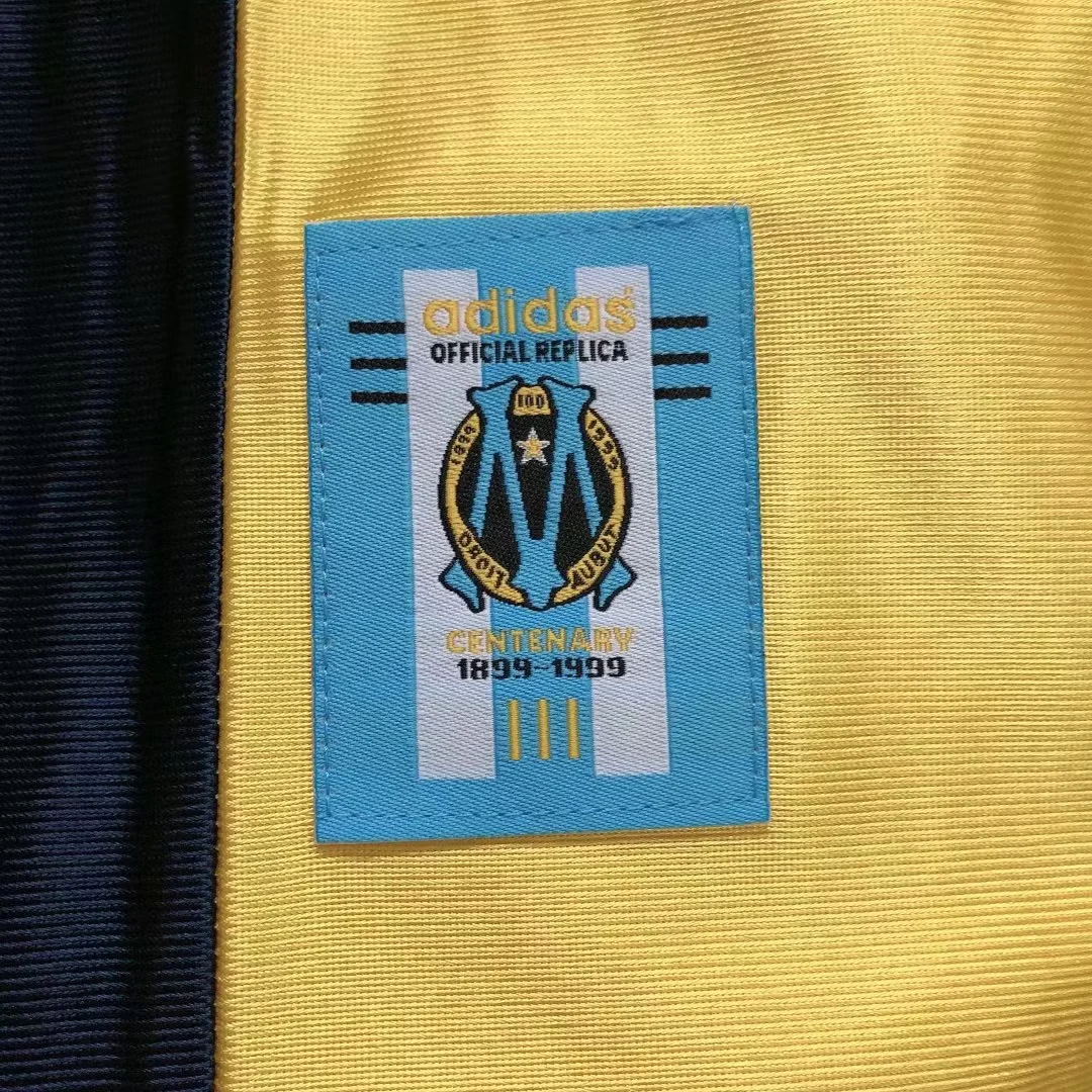 1998-99 Marseille gold vintage away jersey view 4