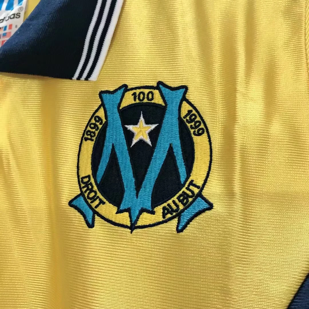 1998-99 Marseille gold vintage away jersey view 7