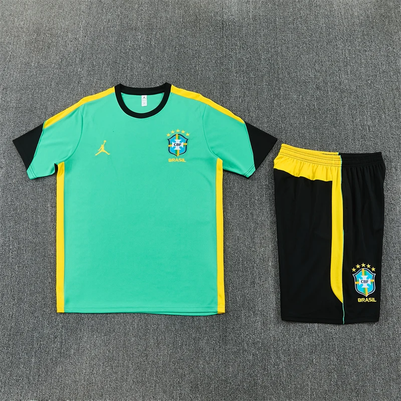 2026-27 Brazil Jordan Light Green Short-Sleeve Training Jersey view 11