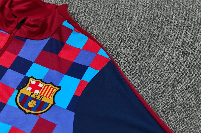 2026-27 Barcelona Red & Blue Half-Zip Training Jersey view 6