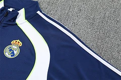 2025-26 Real Madrid Royal Blue Retro Half-Draw Training Jersey view 12