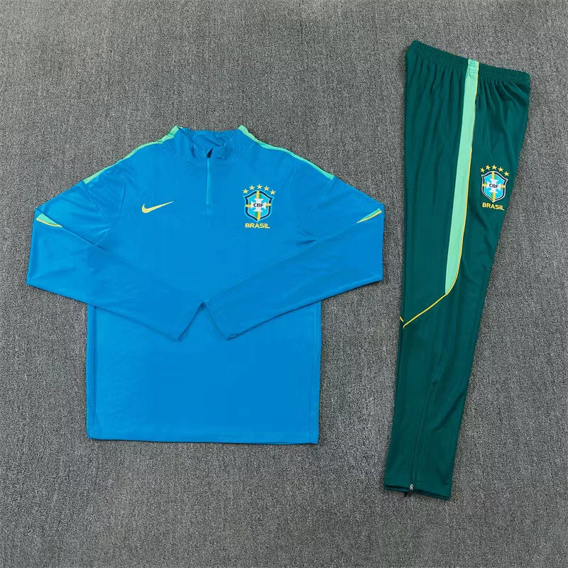 2026-27 Brazil Lake Blue Half-Zip Training Jersey view 14