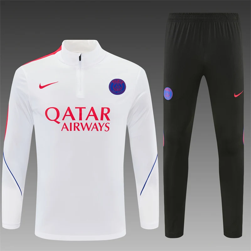 2026-27 Paris White Half-Zip Training Jersey view 16