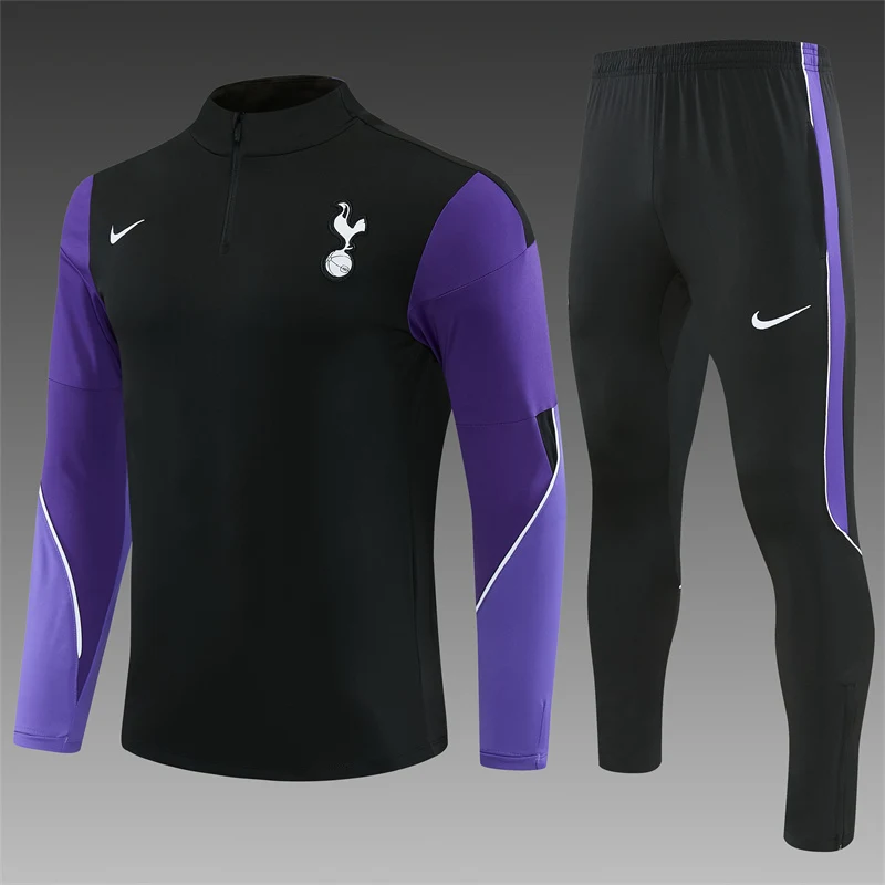 2026-27 Tottenham Hotspur Black Half-Zip Training Kit