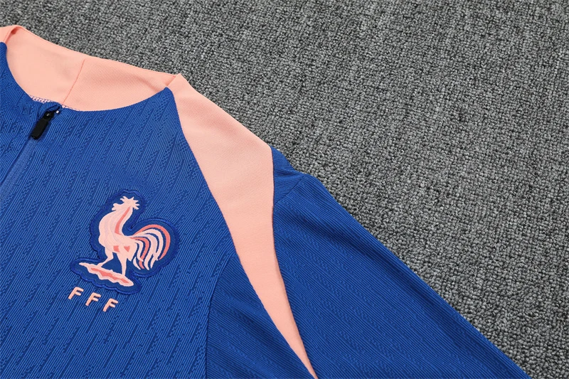 2025-26 France Blue Half-Zip Training Jersey view 7