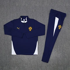 2025-26 Portugal Royal Blue Half-Pull Training Jersey view 18