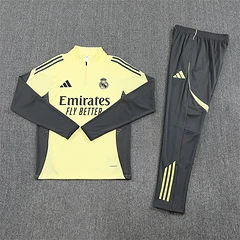 2025-26 Real Madrid Yellow Half-Pull Training Jersey view 15