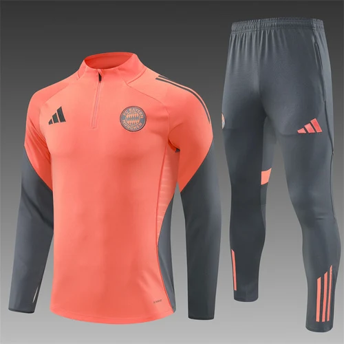 2025-26 Bayern Munich Orange Half-Pull Training Jersey