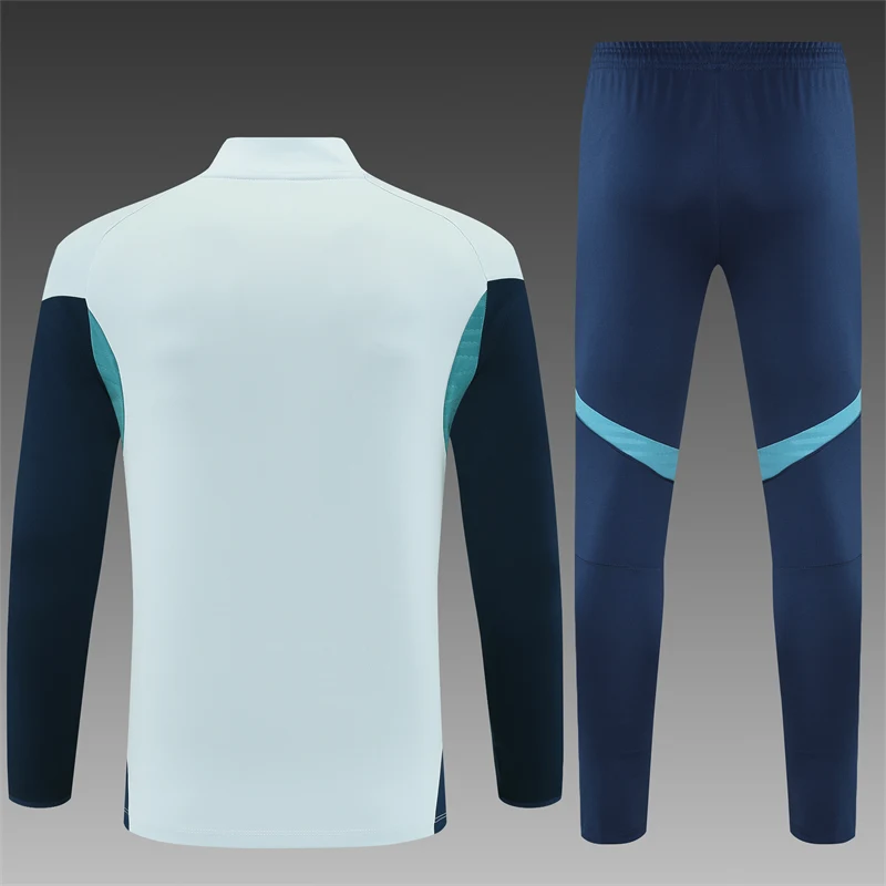 2025-26 Arsenal Light Grey Half-Zip Training Jersey view 2