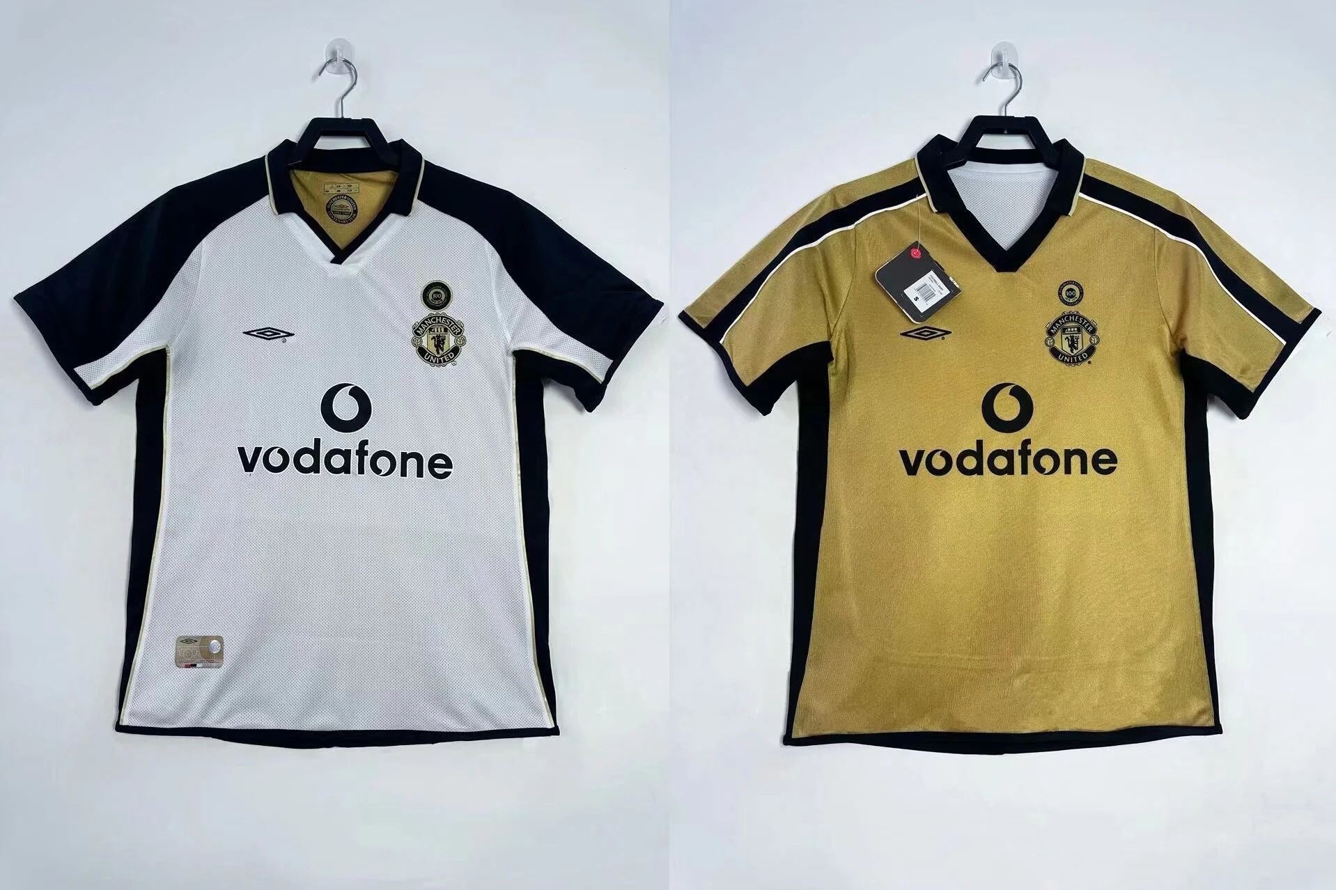 2001-02 Manchester United double-sided centenary commemorative retro jersey
