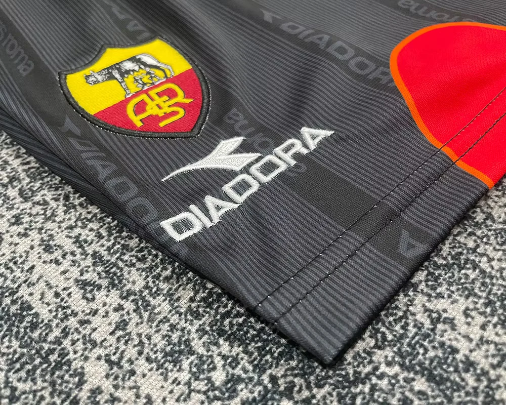 1999-00 Roma Away Retro Shirt - Kids view 9