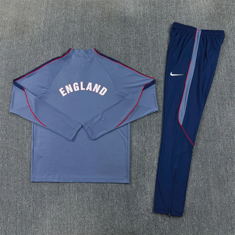 2026-27 England Grey Half-Zip Training Jersey view 16