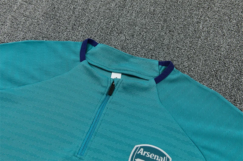 2025-26 Arsenal Green Half-Zip Training Jersey view 9