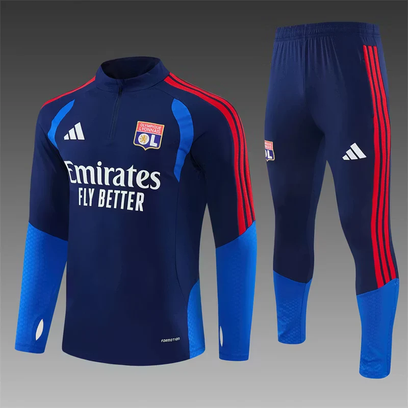 2026-27 Lyon Royal Blue Half-Zip Training Jersey