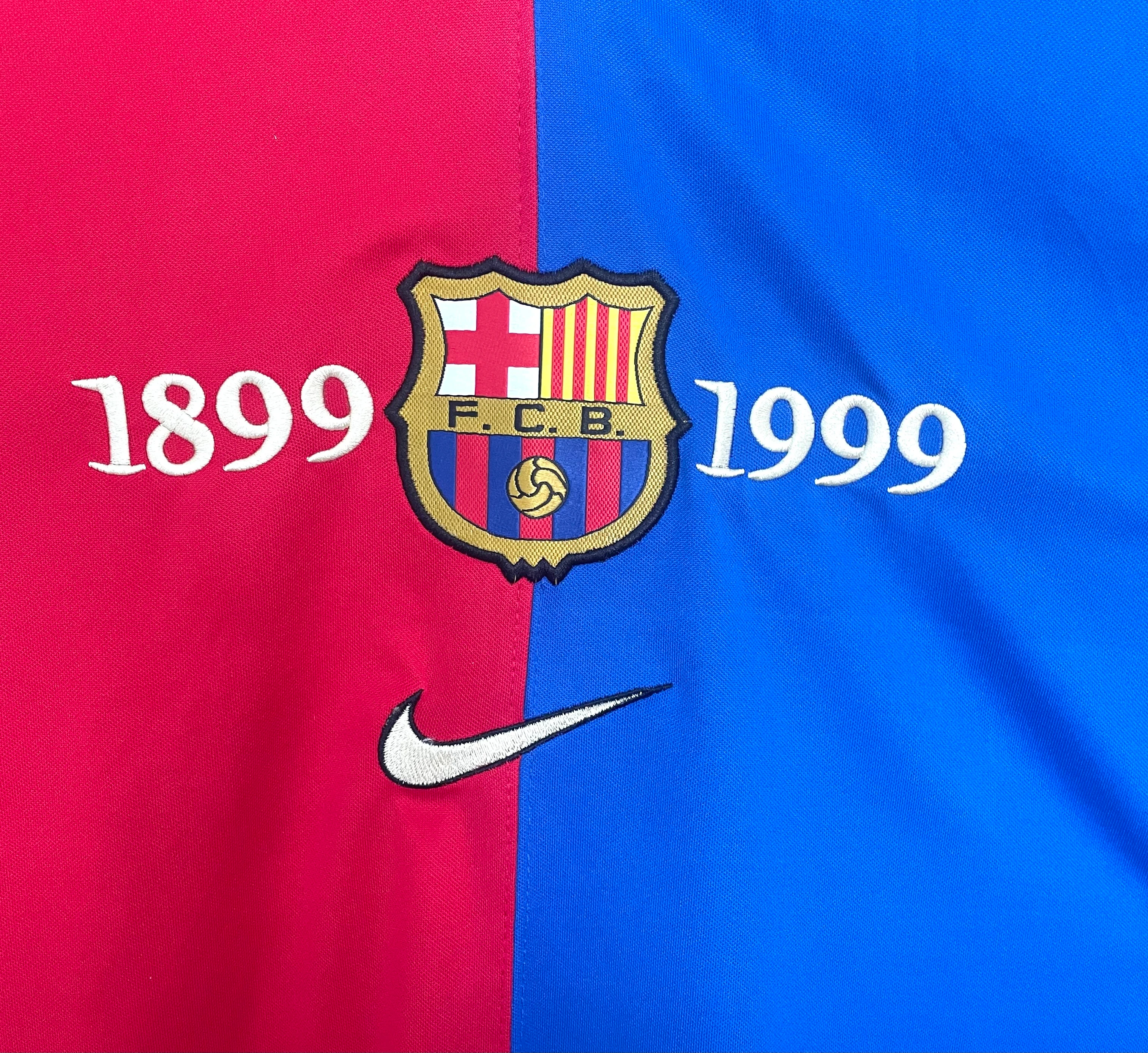1899-99 Centennial Barcelona Home Long Sleeve Retro Jersey - Commemorative Edition view 6