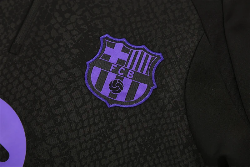 2025-26 Barcelona Black Half-Zip Training Jersey view 6