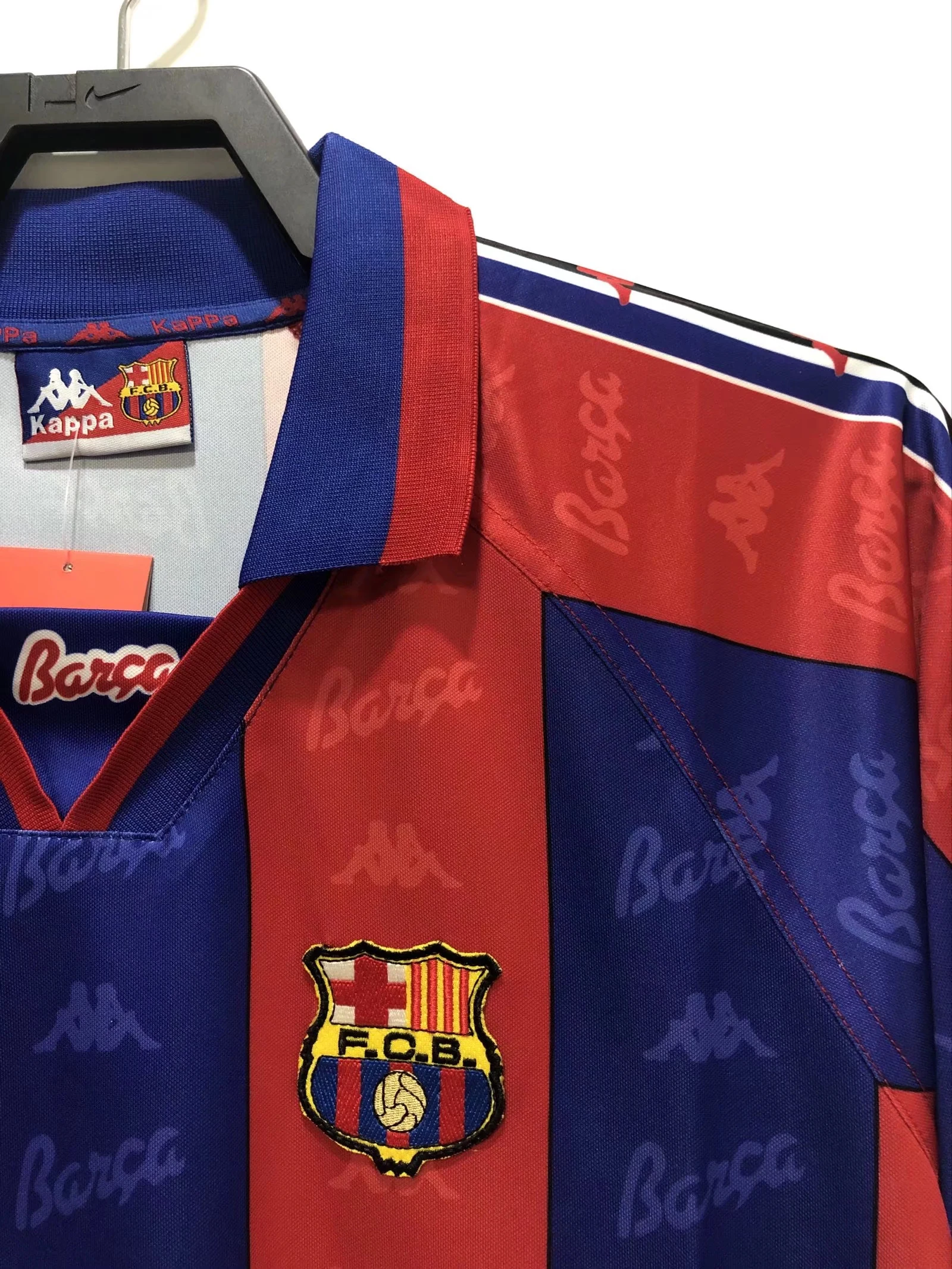 1996-97 Barcelona Home Long Sleeve Retro Jersey view 7