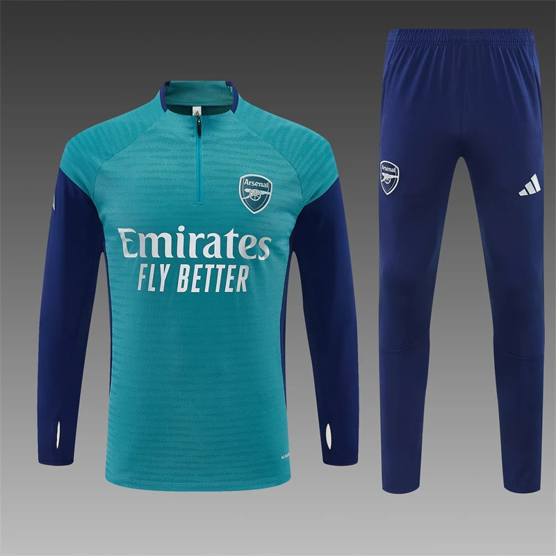 2025-26 Arsenal Green Half-Zip Training Jersey view 12