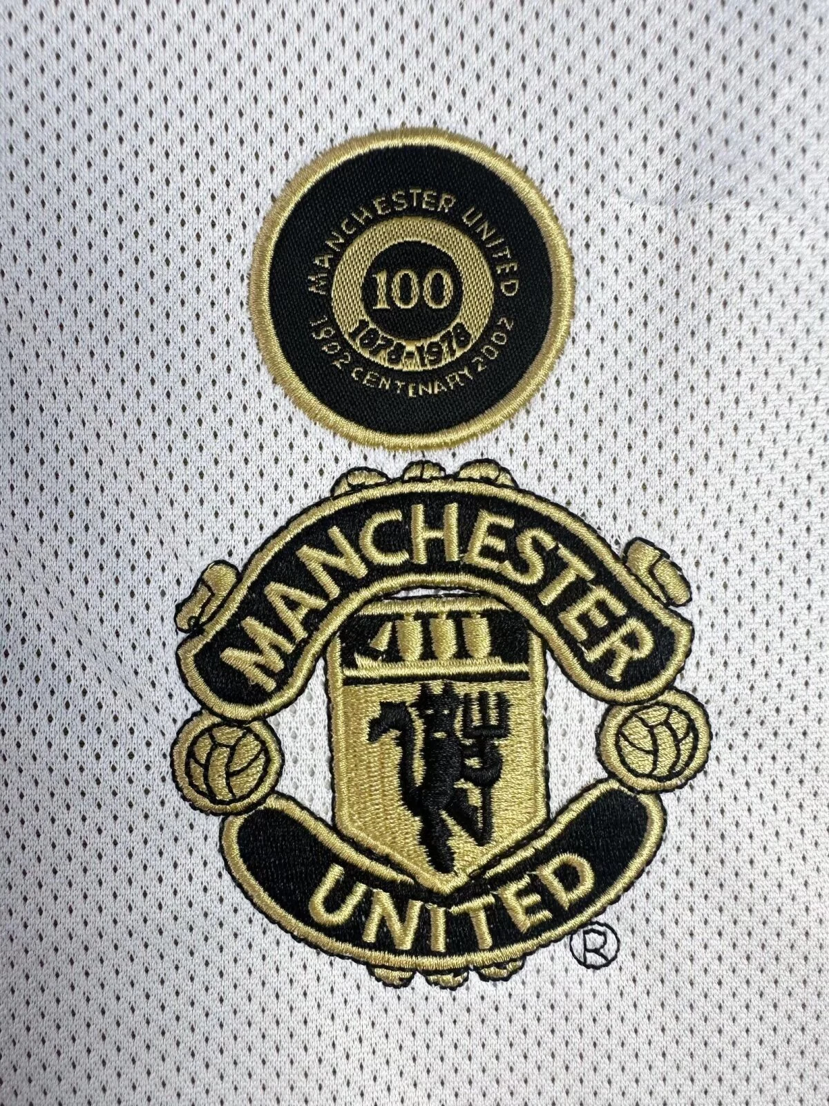 2001-02 Manchester United double-sided centenary commemorative retro jersey view 14