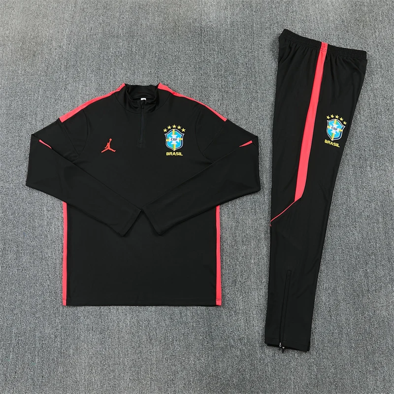 2026-27 Brazil Black Half-Zip Training Jersey view 16